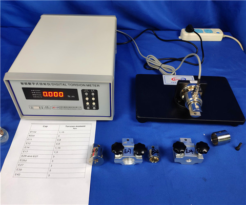 Apparecchiatura di collaudo della luce del tester di coppia di torsione di IEC60061 Digital per i cappucci protettivi, prova di coppia di torsione del cappuccio della lampada