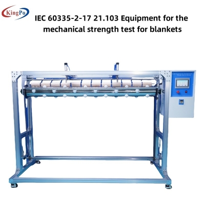 IEC 60335-2-17 21.103 Attrezzature per la prova della resistenza meccanica delle coperte